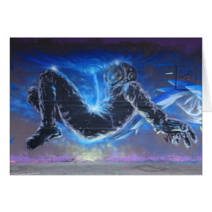 Cartão Astronauta de grafite