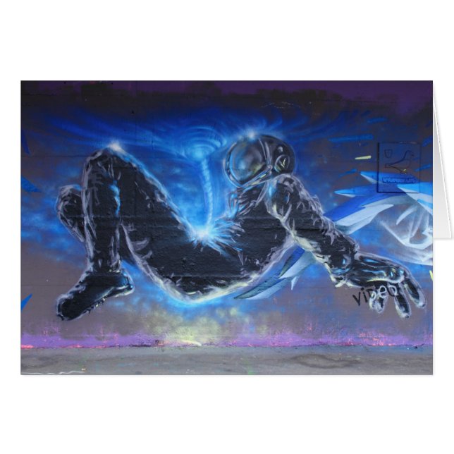 Cartão Astronauta de grafite (Frente horizontal)