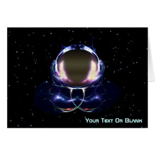 Cartão Astronauta Fractal