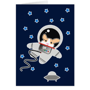 Cartão Astronauta Hamster