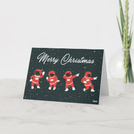 Cartão Astronauta Santa Claus Dançante
