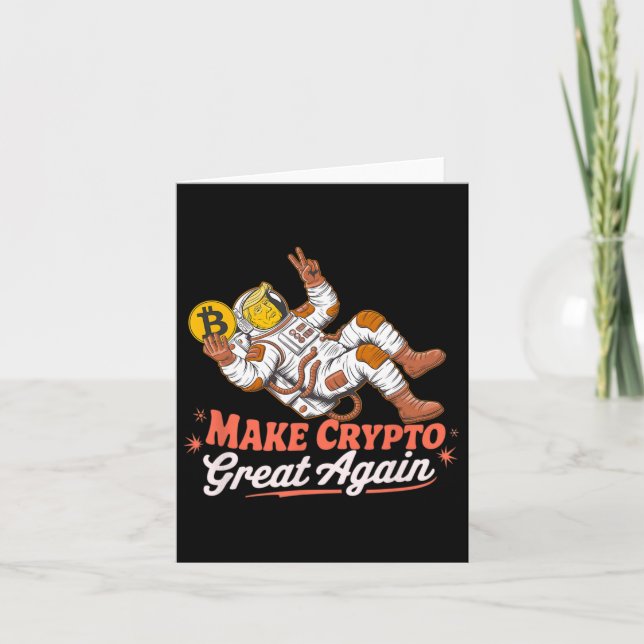 Cartão Astronauta Sarcástico Torne Excelente Cripto Novam (Frente)