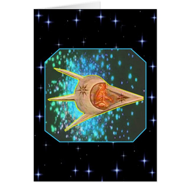 Cartão Astronautas antigos (Frente)