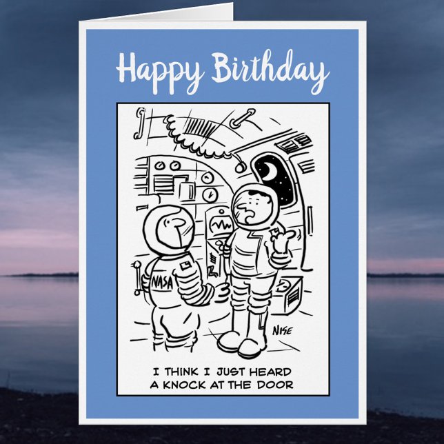 Cartão Astronautas no espaço pensam que há um desenho (Criador carregado)