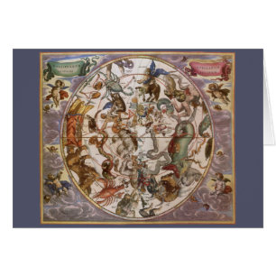 Cartão Astronomia Clássica, Constelações do Céu Austral