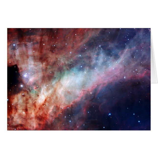 Cartão Astronomia Espacial Omega Nebula (Frente Horizontal)