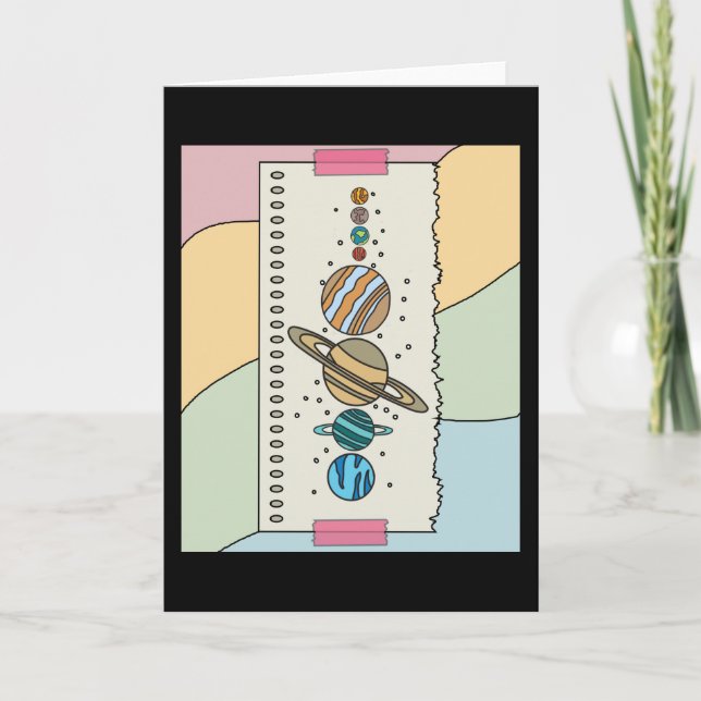 Cartão Astronomy Solar System Planets Universe (Frente)