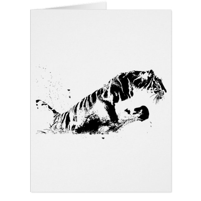 Cartão Atacando Tigre (Frente)