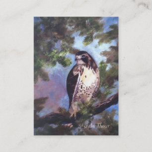 Cartão atado vermelho da arte do falcão