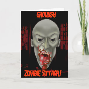 Cartão Ataque Zombie Ghoulish