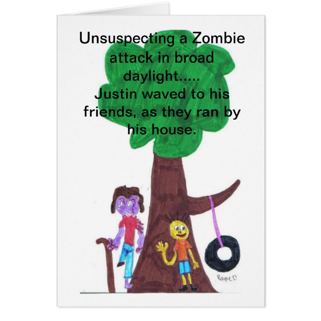 Cartão Ataques do zombi da luz do dia (Frente)