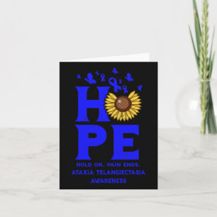 Cartão Ataxia Telangiectasia Blue Hope Girassol Vintage