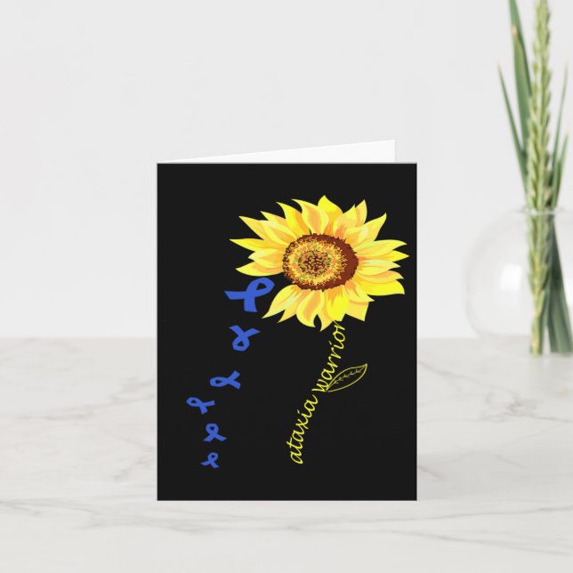 Cartão Ataxia Warrior Divirta Design Ataxia Consciência. (Frente)