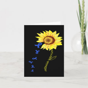 Cartão Ataxia Warrior Divirta Design Ataxia Consciência.