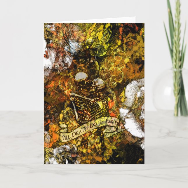 Cartão Até que a Morte em Dourado com trecho de Po (Frente)