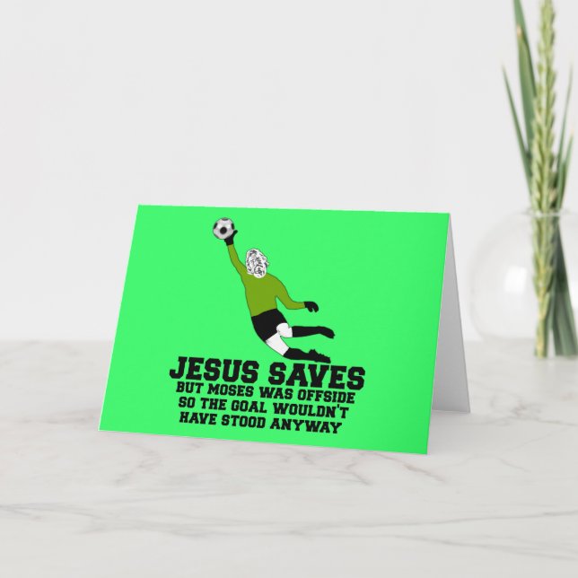 Cartão AteístaJesus salva (Frente)