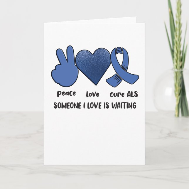 Cartão Atenção ALS Mês Esclerose Lateral Atiotrófica (Frente)