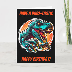 Cartão Atentado Epic Dino Pré-Histórico T-Rex Preto