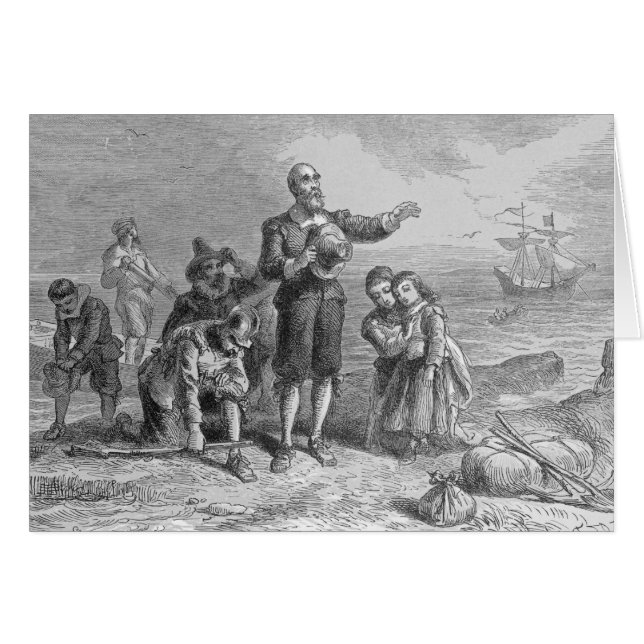 Cartão Aterragem dos peregrinos, 1620 (Frente Horizontal)
