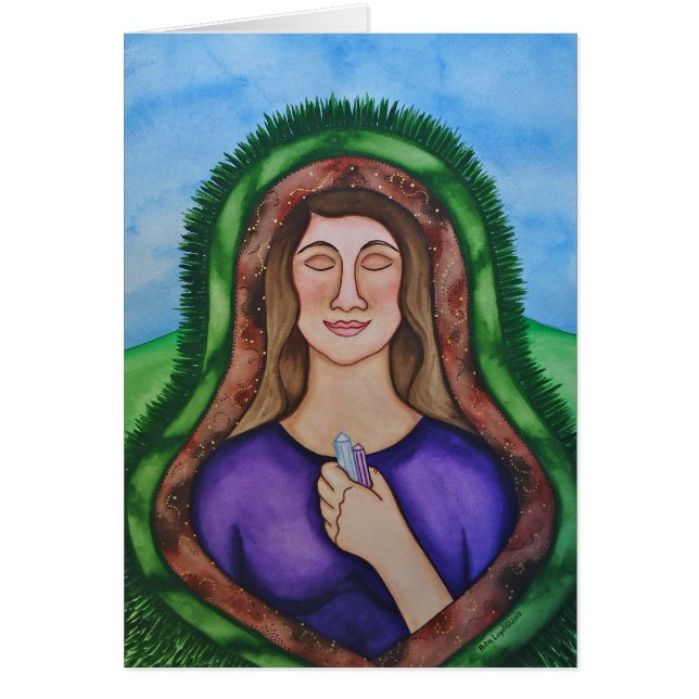 Cartão Aterrar da terra por Rita Loyd (Frente)