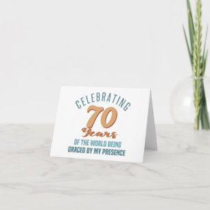 Cartão Atitude de 70º Aniversário Sassy