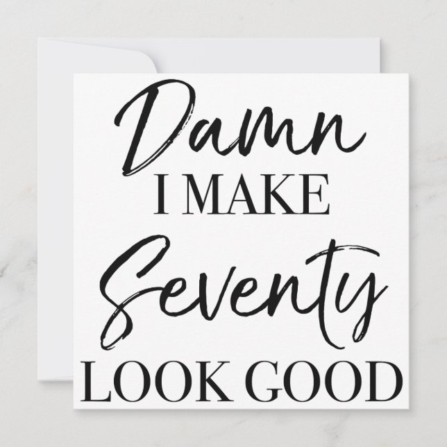 Cartão Atitude de 70 anos de idade (Frente)