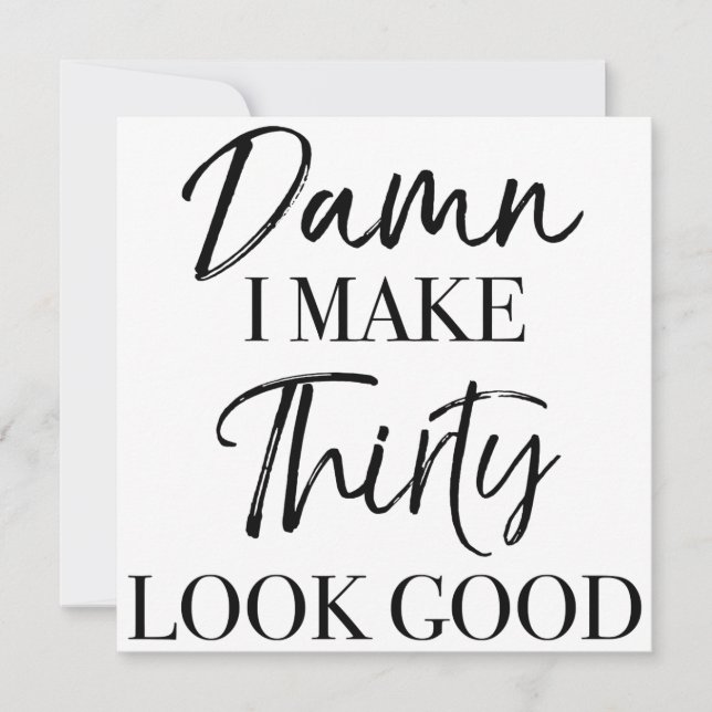 Cartão Atitude de Aniversário de 30 anos (Frente)