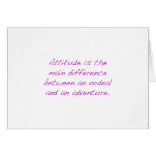 Cartão Atitude - provação ou aventura