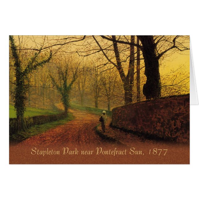 Cartão Atkinson Grimshaw Stapleton Park 1877 CC0064 (Frente Horizontal)