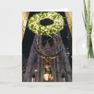 Cartão Atlas & Catedral de St. Patrick, Natal, NYC - 