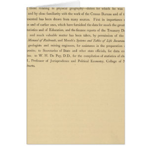 Cartão Atlas estatístico de Scribner