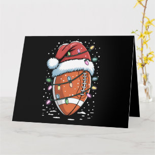 Cartão Atleta de Futebol Americano de Natal Esportivo