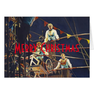 Cartão Ato de Circo de Trapézio Ousado dos Flying Wallend