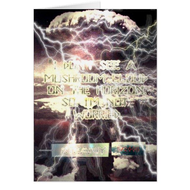 Cartão Atomic Bomb greeting card (Frente)