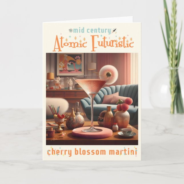 Cartão Atomic Futurista Martini de Cerejeira (Frente)