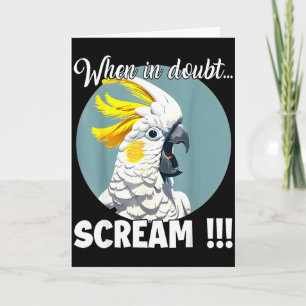 Cartão Atoo Meme T, Engraçado Cacarejando Cacatua-de-cris