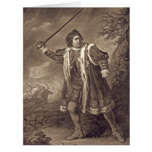 Cartão Ator David Garrick 1772