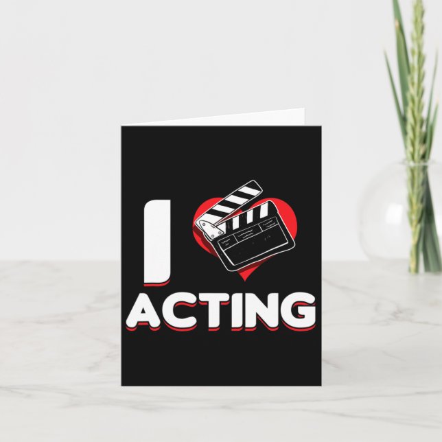 Cartão Ator de Teatro da Ópera Broadway Cena Atriz Eu Amo (Frente)