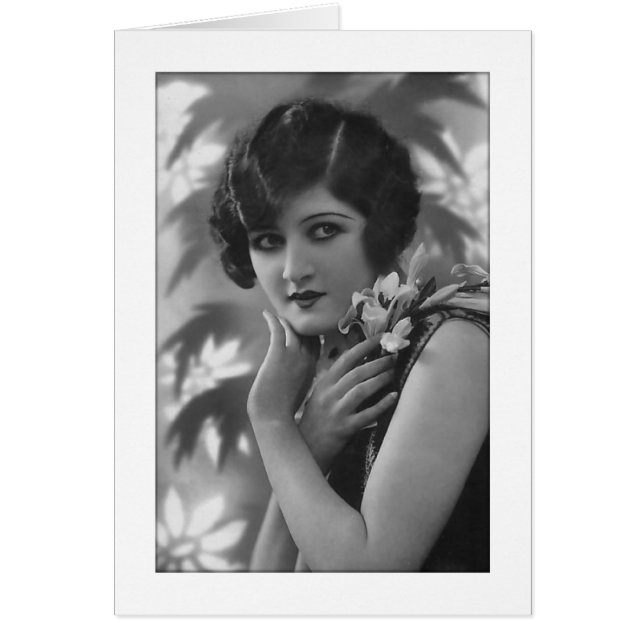 Cartão Atordoamento vitoriano a preto e branco (Frente)