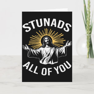 Cartão Atordoem Todos Vocês Piada de Jesus Engraçada Cris