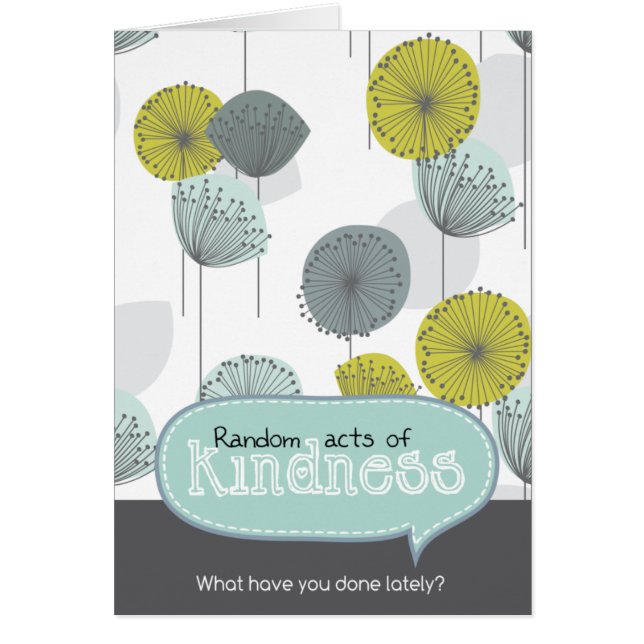 Cartão Atos aleatórios da bondade (Frente)