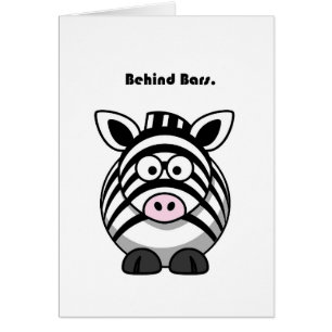 Cartão Atrás dos desenhos animados da zebra dos bares