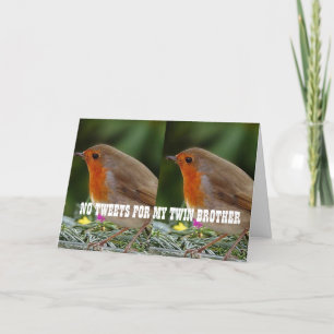 CARTÃO ATRAVÉS DOS MILHOS ATÉ *IRMÃO GÊMEO* ANIVERSÁRIO