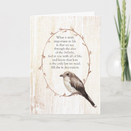 Cartão Através dos Olhos do Infinito Inspiracional