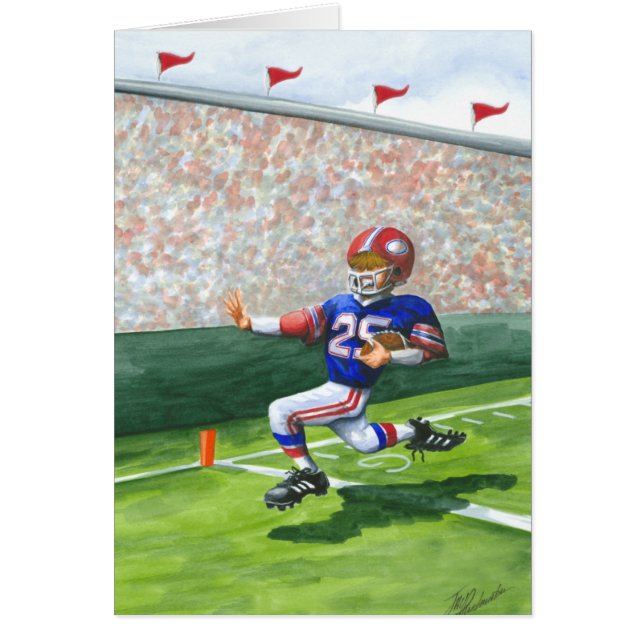 Cartão Atravessando a Linha de Meta para um Retoque (Frente)