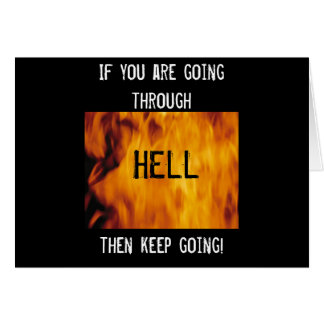 Cartão Atravessar o inferno