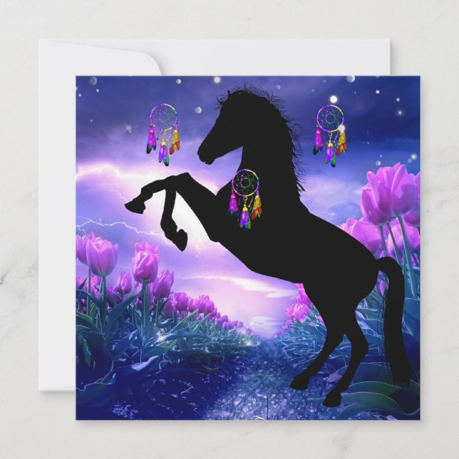 Cartão Atril de Sonho de Cavalo (Frente)