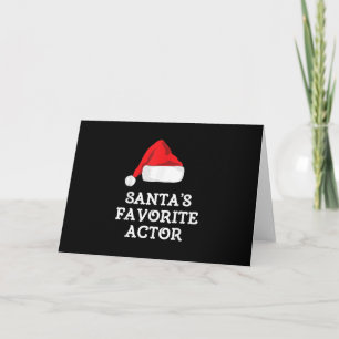 Cartão Atriz Atuação Natal Ator Favorito do Papai Noel