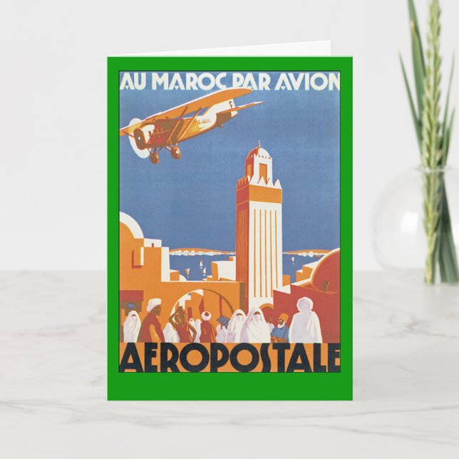 Cartão Au Maroc Par Avion (Frente)