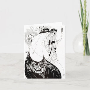 Cartão Aubrey Beardsley The Peacock Skirt Note Card